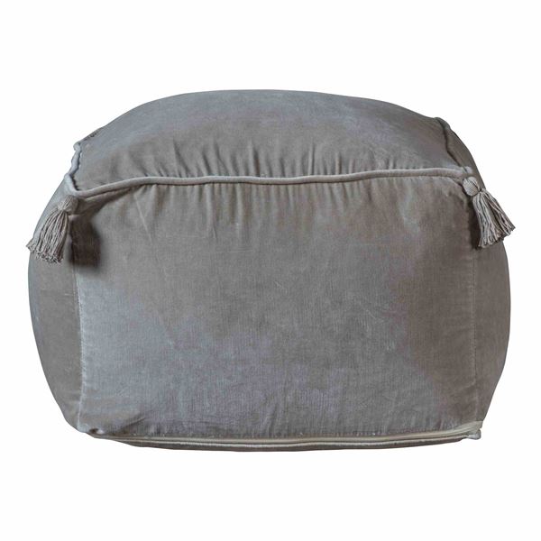 Doubs Pouffe - Silver Grey